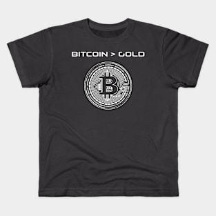 BITCOIN > GOLD Kids T-Shirt